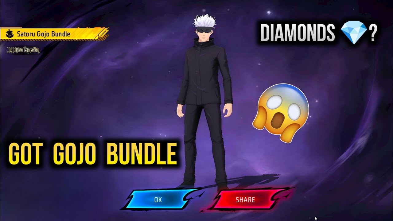 Got Gojo Bundle in Free Fire | Free Fire X Jujutsu Kaisen Gojo Satoru Bundle Spin & Review
