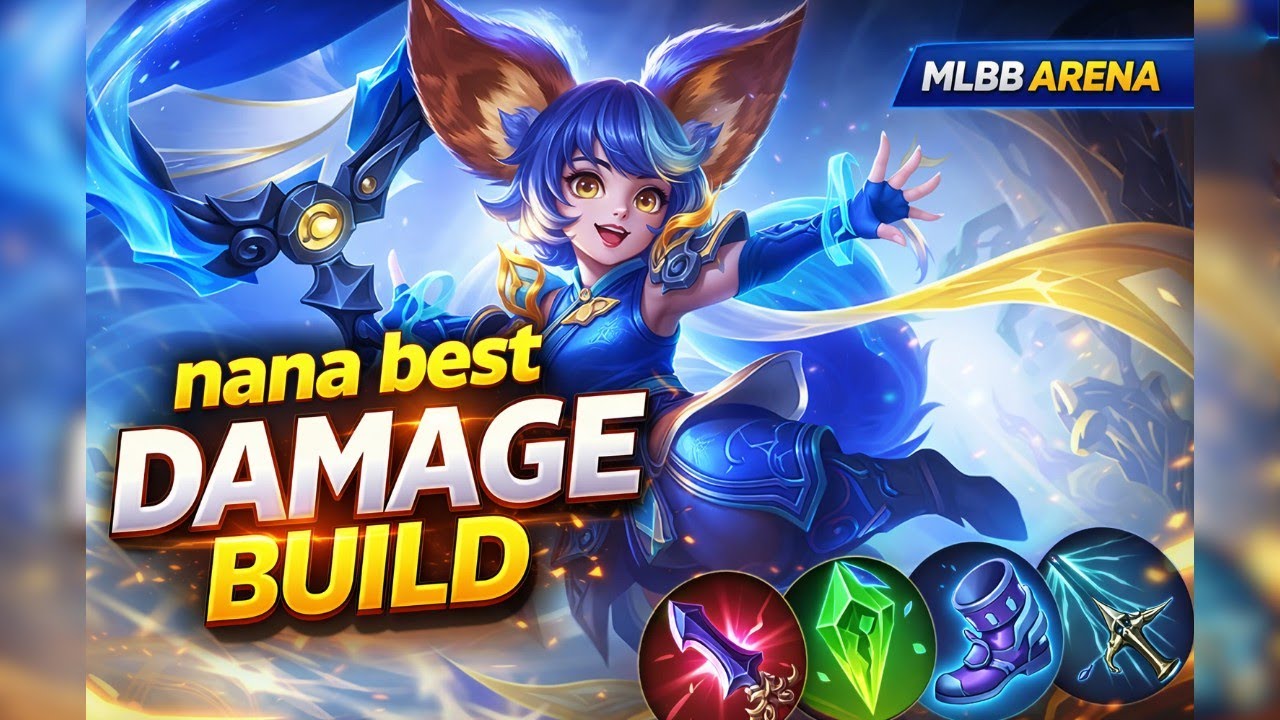 Nana Gameplay And Build Mobile Legend | Nana Damage Build And Emblem #mlbb 