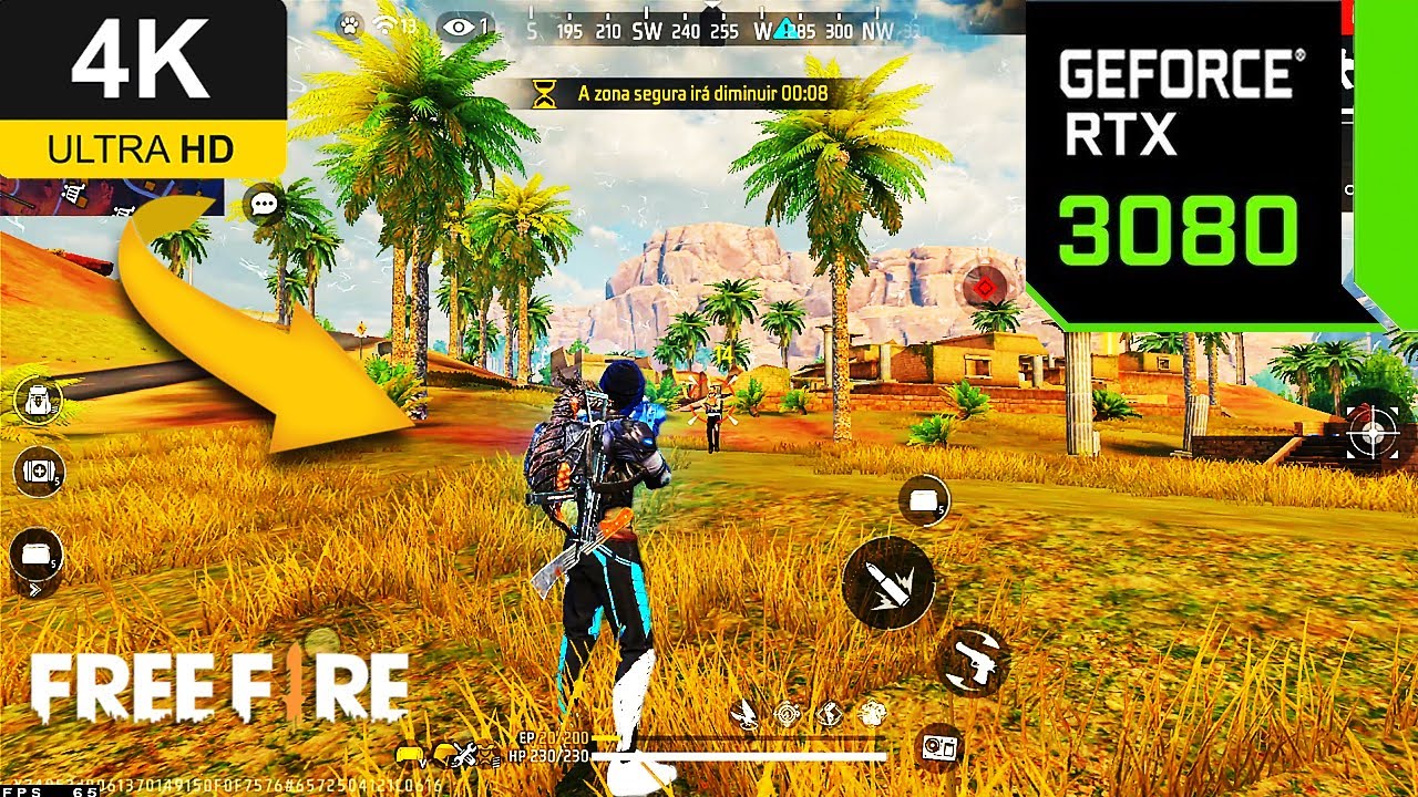 FREE FIRE 4K RTX 3080 10GB ( M&Aacute;XIMA CONFIGURA&Ccedil;&Atilde;O )