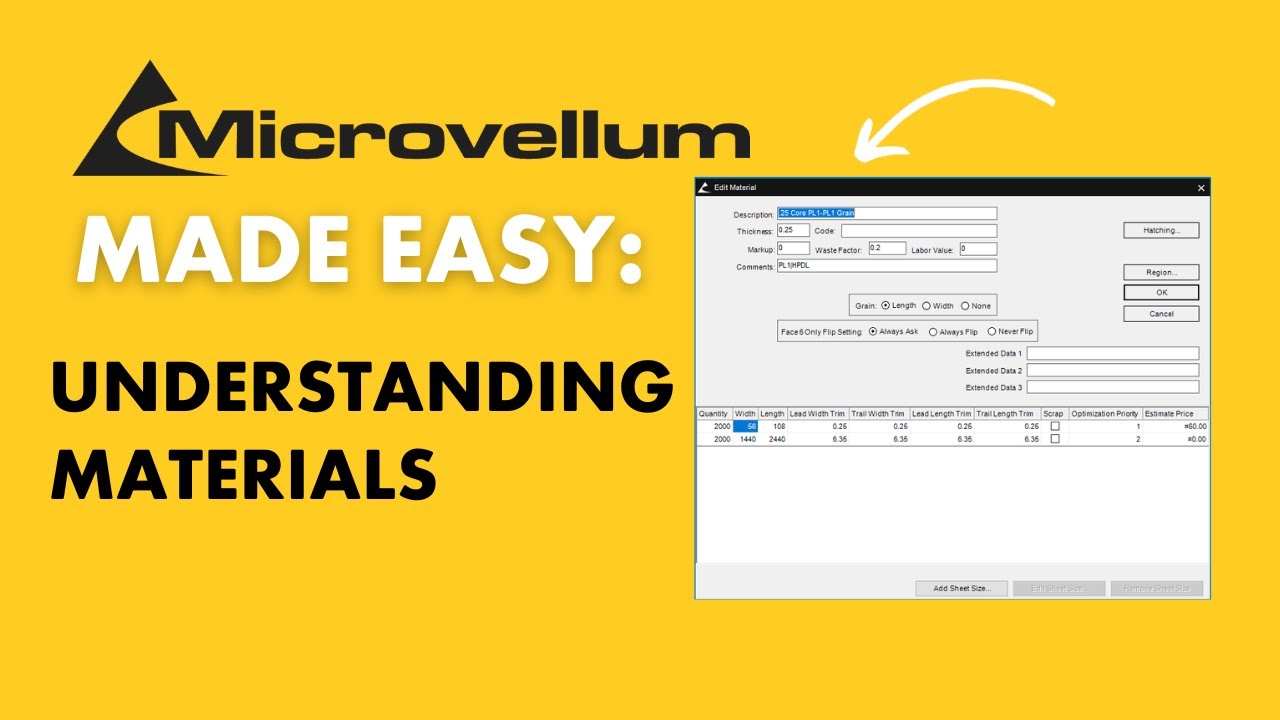 Microvellum Made Easy : Understanding Materials