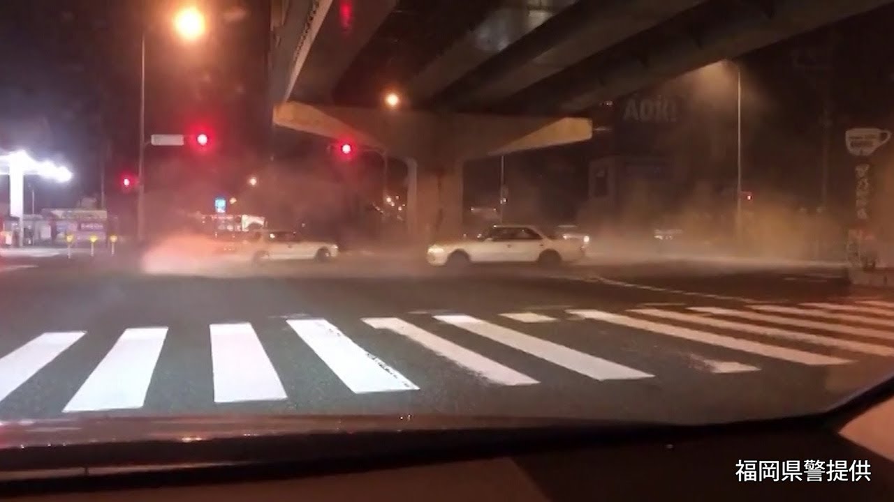 集団で車を暴走させた疑い、投稿動画きっかけに書類送検　交差点内を車で旋回　福岡