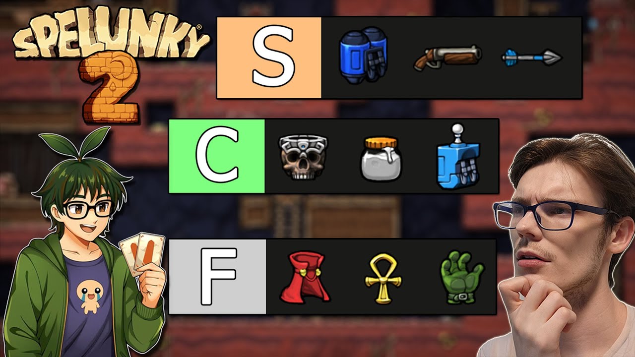 Spelunky HD player tries to rank Spelunky 2 items