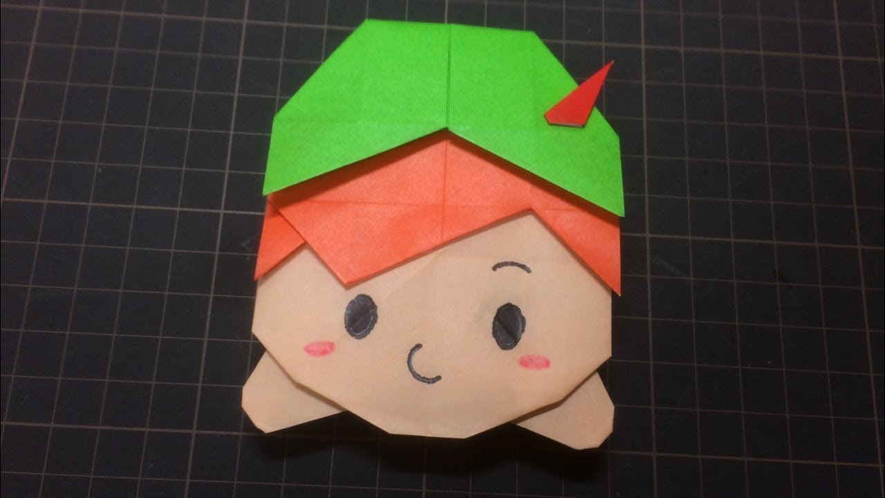 【ツムツム折り紙】ピーター・パンの作り方 Origami Disney Peter Pan Tsum Tsum