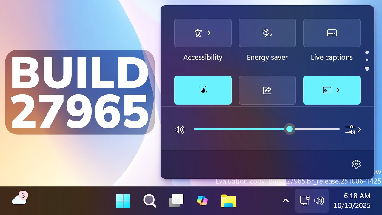 Новая сборка Windows 11 27965 — новый стартовый экран, новые настройки, изменения и исправления в...