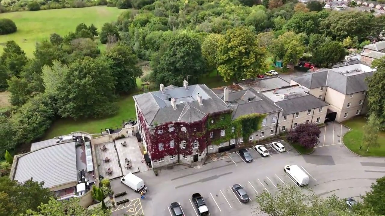 Drone footage of Aston Hall hotel