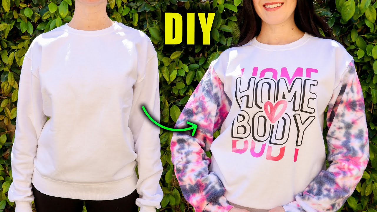HOW TO TIE DYE SLEEVES ON A SWEATSHIRT || Lucykiins
