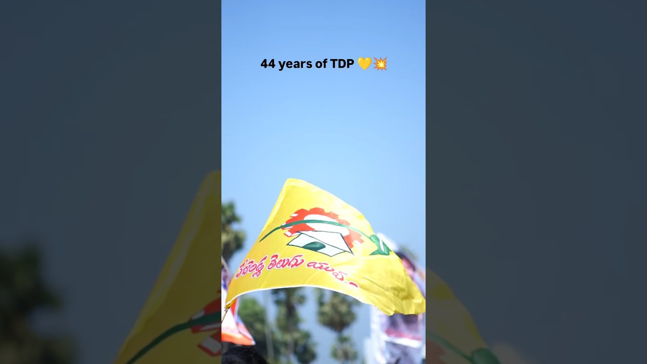 44 years of TDP 💛🥵💥 #tdp #flag #srntr #44yearsoftdp #ncbn