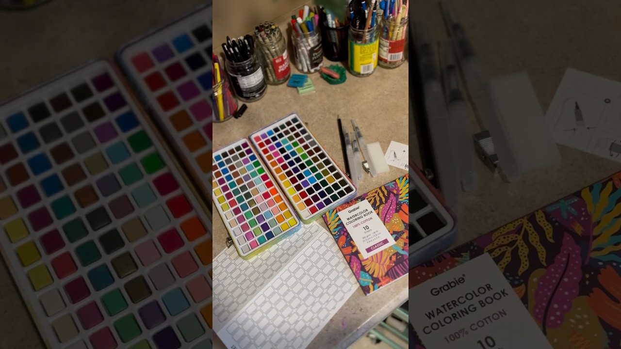 Grabie watercolor unboxing! #grabie #watercolor #unboxing #artsupplies #art #painting #beginnerart