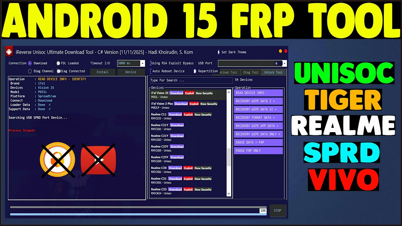 Android 15 FRP Tool ⚡ SPD/UNISOC All Models FRP Fix | Ireverse FRP Tool 2025
