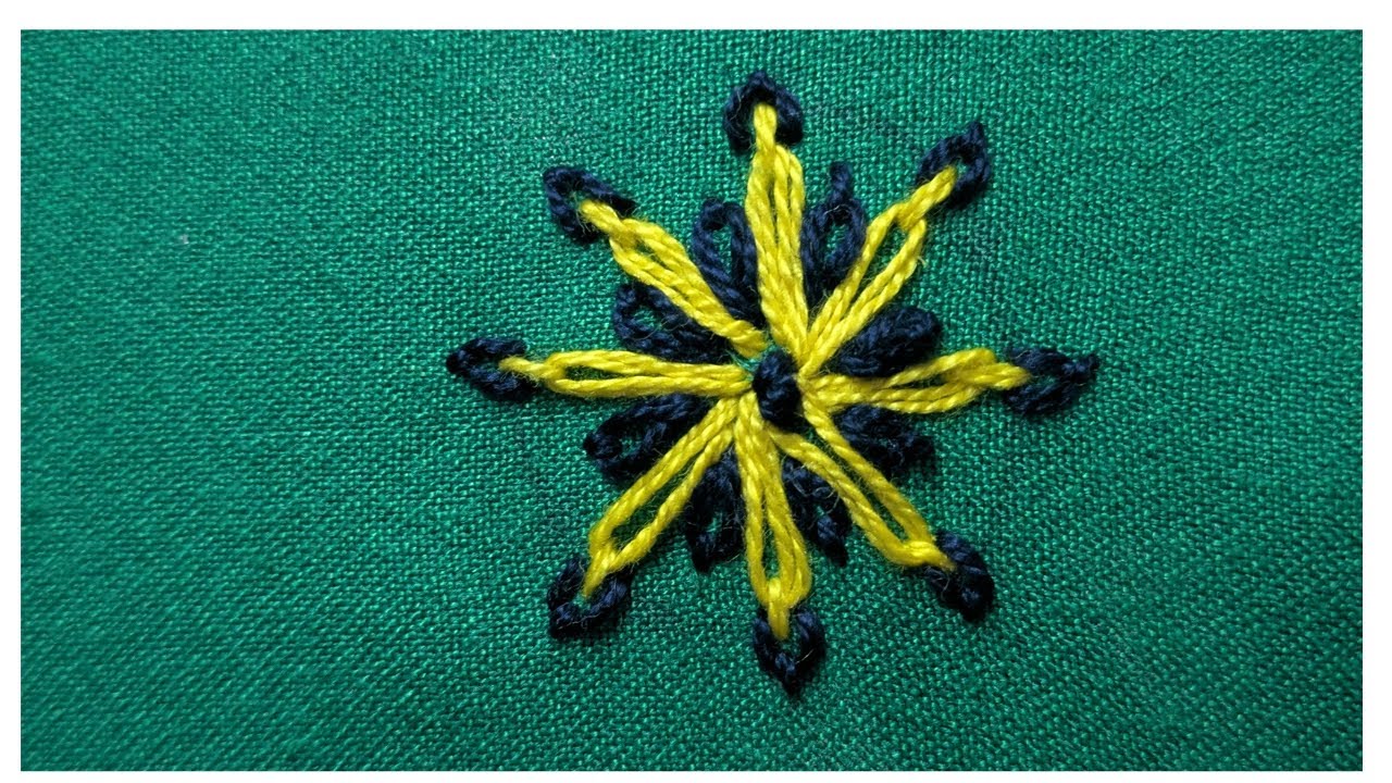 simple flower embroidery