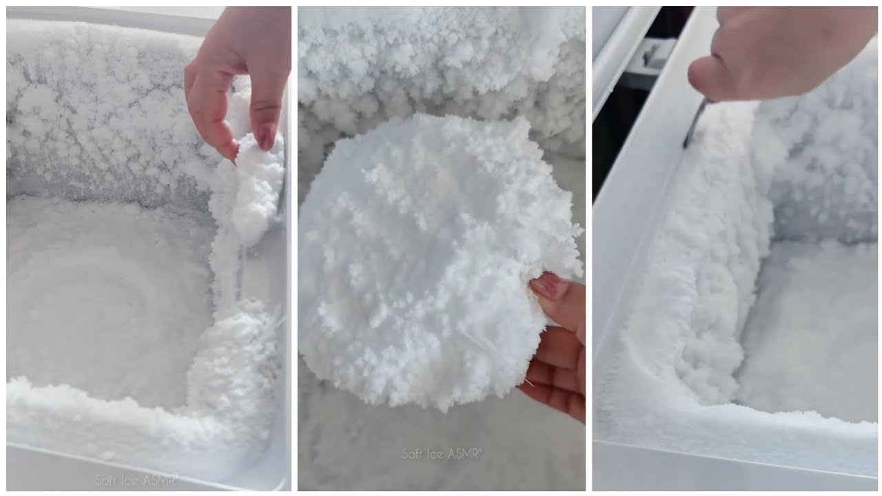 Freezer Frost Eating & Scraping❄️ Ice Eating ASMR (Complete) #asmreating #freezerfrost #iceeating 
