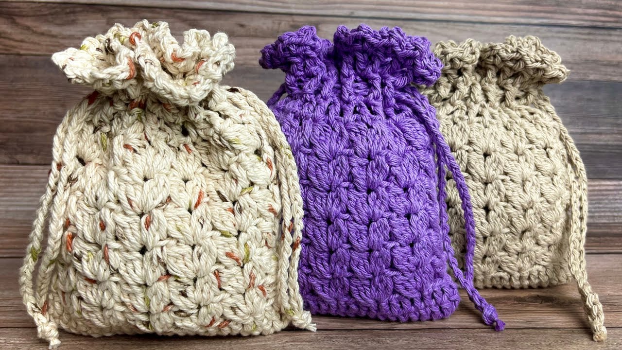 Tutorial Bolsitas tejidas a crochet💜Mayelin Ros