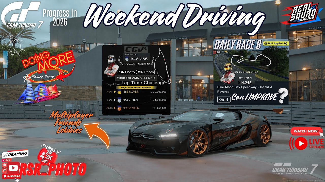 GT7 Gran Turismo 7 ✨WEEKEND Driving✨Daily Race B Quali-Lap, Time Trial + 💥POWER PACK!! Let's Go!!