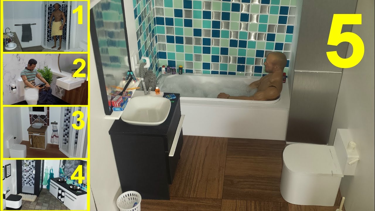 5 DIY Doll Bathrooms