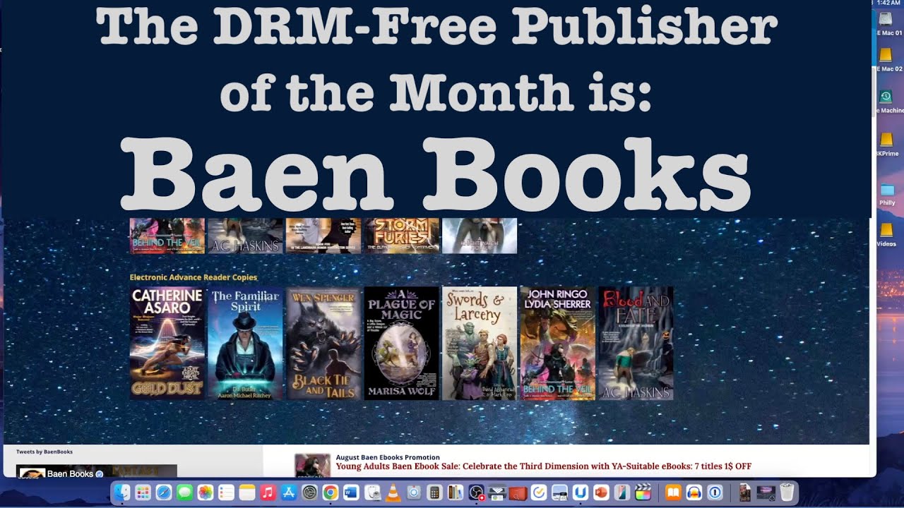 DRM Free publisher of the month: Baen Books