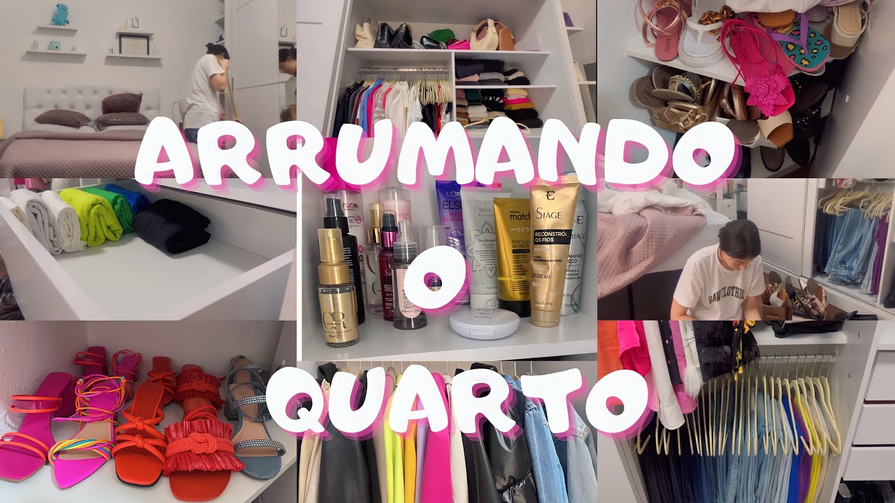 ARRUMANDO MEU QUARTO! SUPER FAXINA NO MEU GUARDA ROUPAS E SAPATEIRA