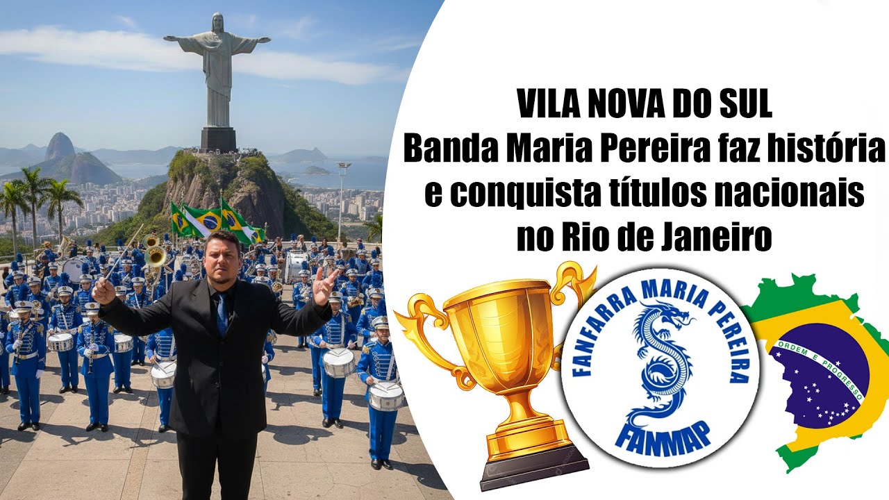 VILA NOVA DO SUL | Banda Maria Pereira faz história e conquista títulos nacionais no Rio de Janeiro
