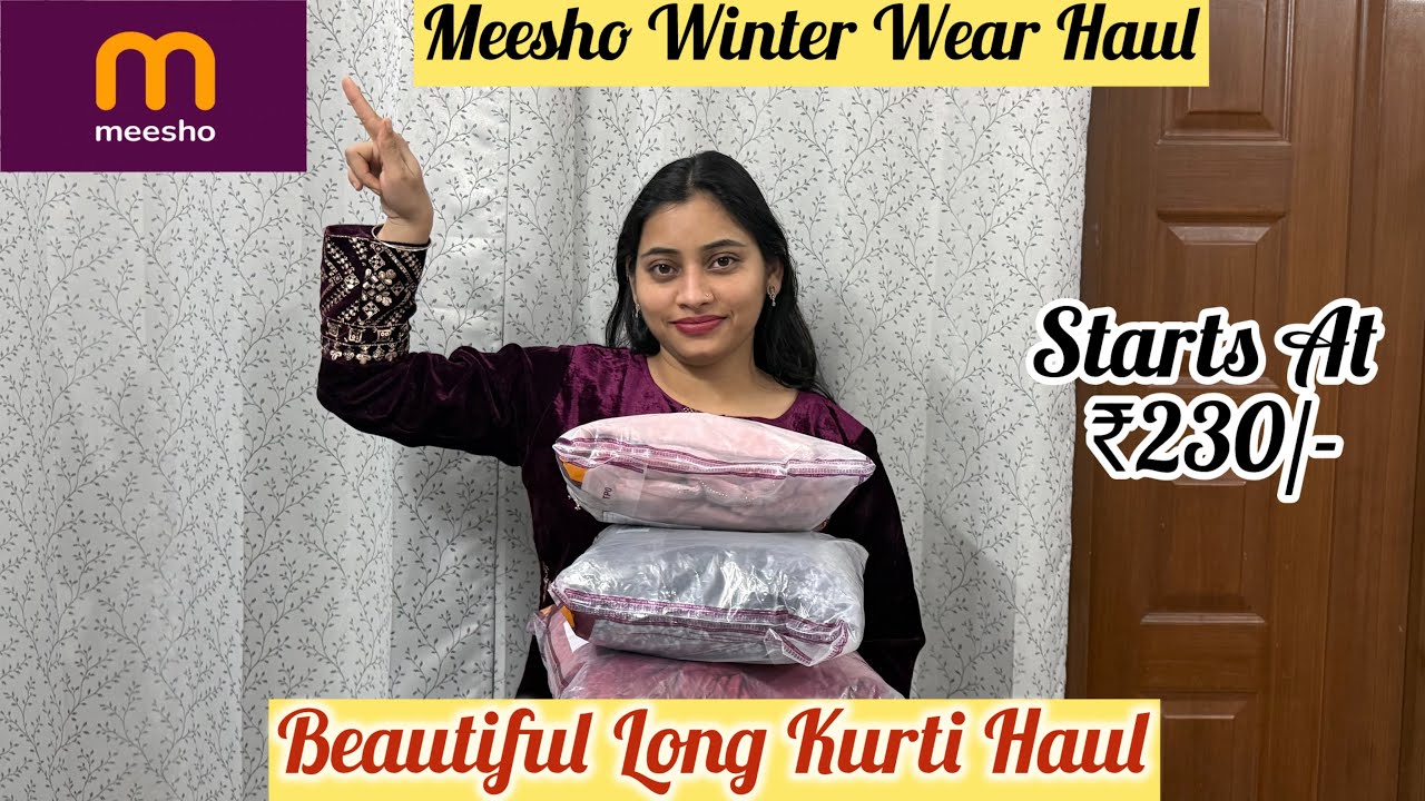 Meesho Winter Wear Haul | Beautiful Woolen Long Kurti Haul 💞| Must Buy 😱 !! #meesho #haul 