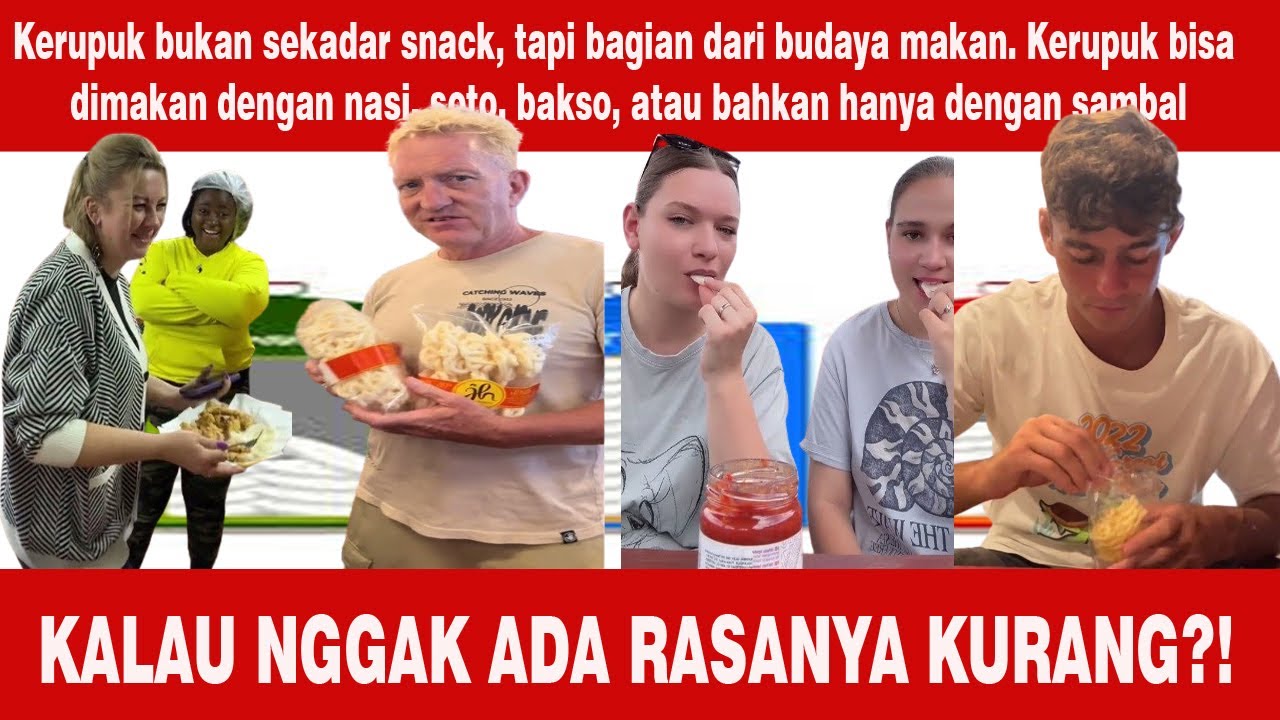 Mba Bule Ke Enakan Makan Kerupuk Sampai Mau Di bawa Pulang !