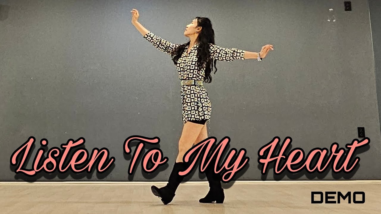 Listen To My Heart Linedance by Sue (Demo)/히치와 힙푸쉬가 매력적인 중급댄스 ~
