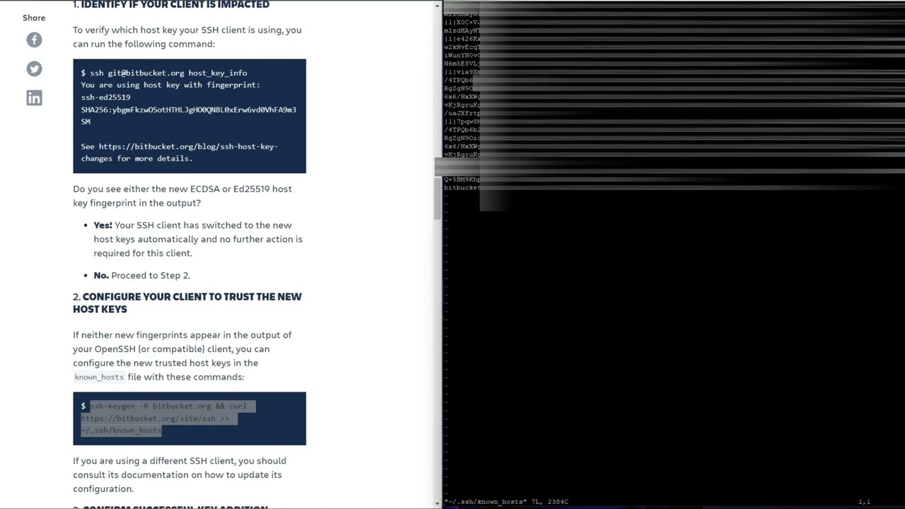 HOW TO FIX ATLASSIAN BITBUCKET SSH HOST KEYS