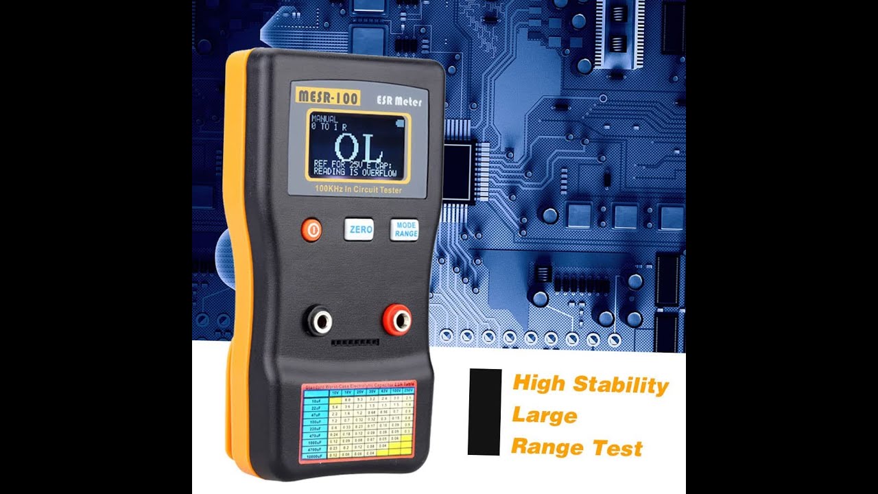 MESR-100 ESR Capacitance Ohm Meter Professional Measuring Circuit Tester Unboxing