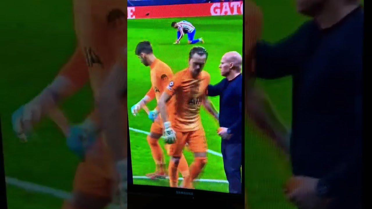 Antonin Kinsky Crying Atletico Madrid vs Tottenham