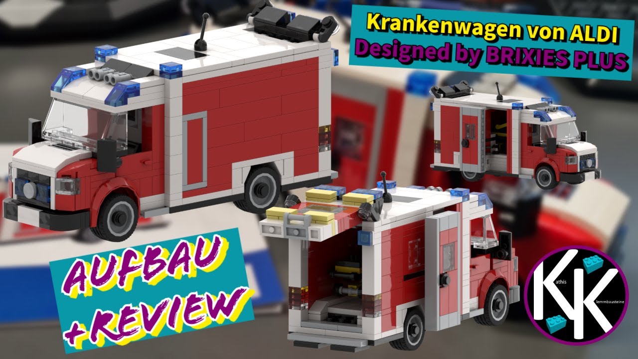 Rettungswagen (Krankenwagen) - Playland (ALDI) - Design von BRIXIES PLUS - Aufbau + Review