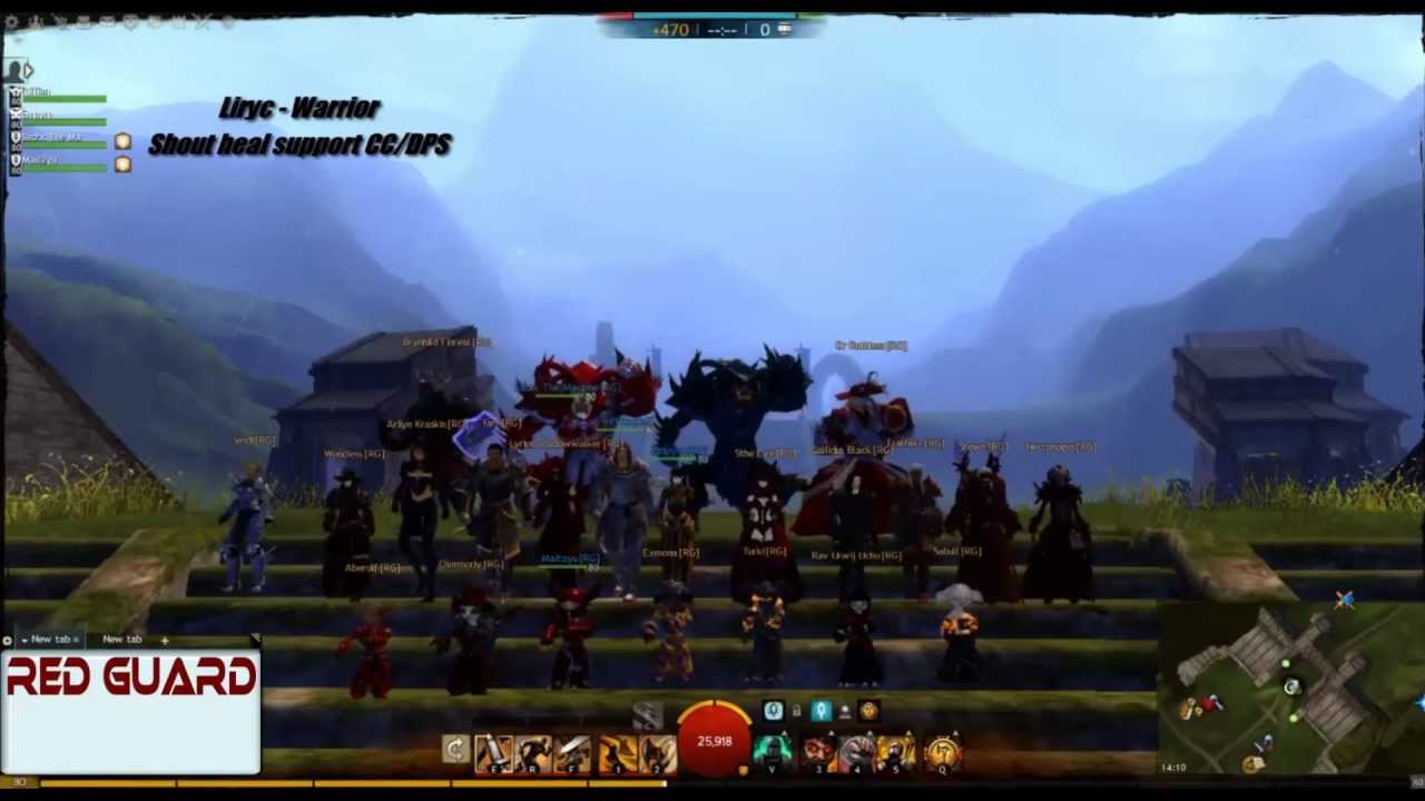 Guild Wars 2 Red Guard Blacktide Liryc Warrior POV WVWVW RG vs OSC