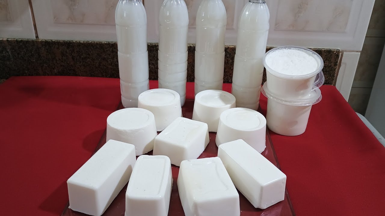 Demonstração do Sabão em barra de coco Original e receita do detergente concentrado 3 em 1