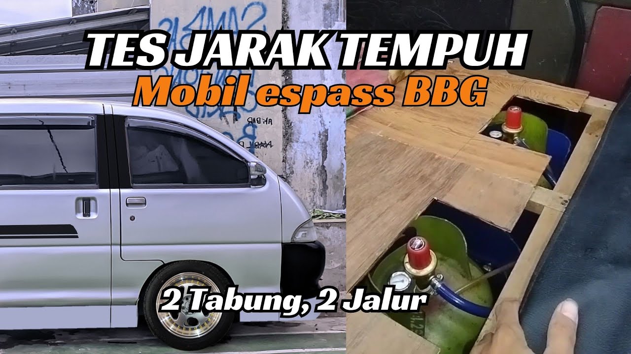 Tes Jarak Tempuh Mobil BBG || Daihatsu Zebra Espass 1.600cc || 2 Tabung gas, 2 Jalur