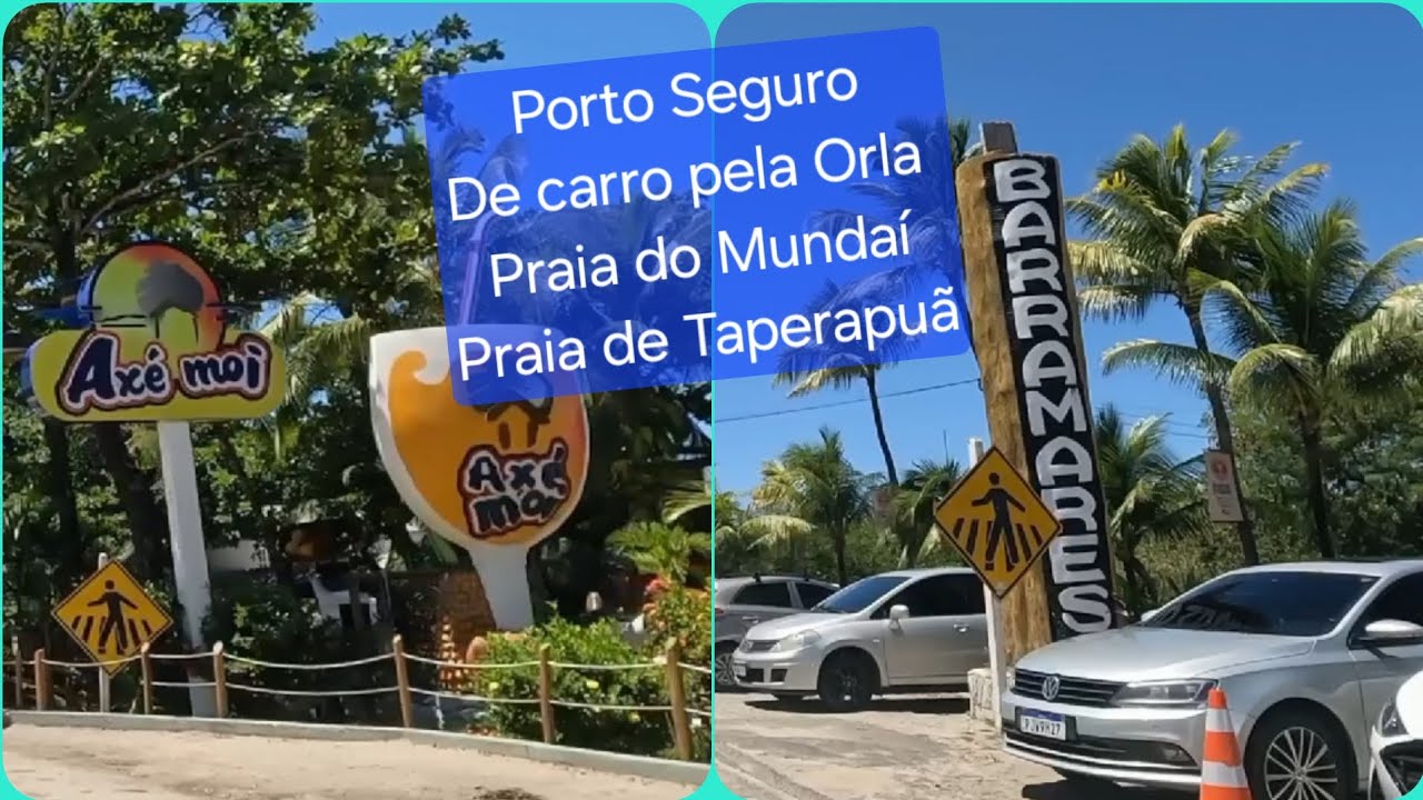 Porto Seguro - Orla/Barracas - Praias Mundaí/Taperapuã #portoseguro #bahia #turismo #viagem