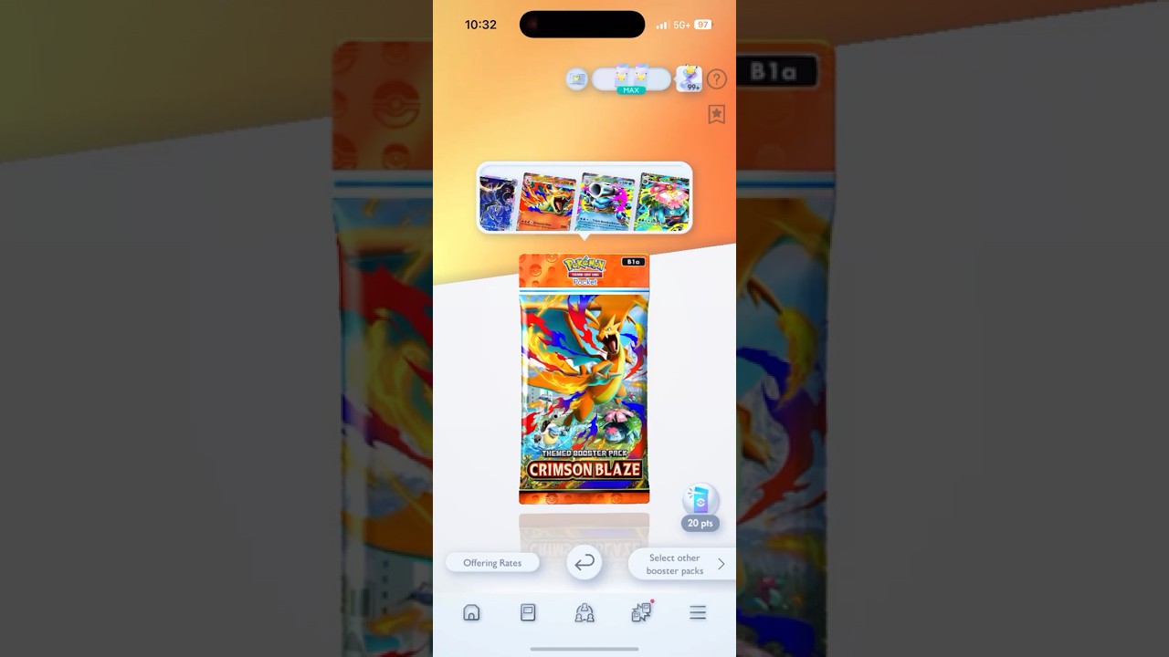 Pokémon Pocket: Crimson Blaze pack 5 & 6