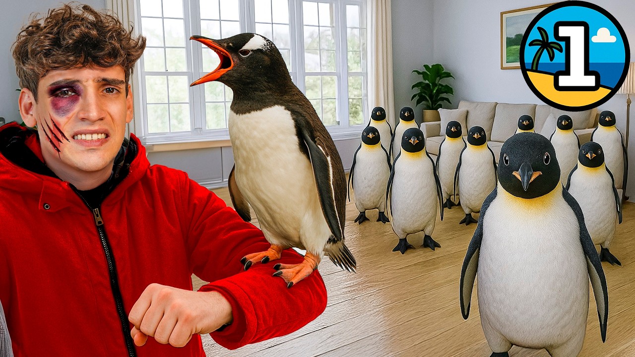 🐣 Siendo Pap&aacute; de 17 Ping&uuml;inos Locos por 24H 🐣Dia 1 de 7 Viviendo en la Playa @Acuario_Inbursa