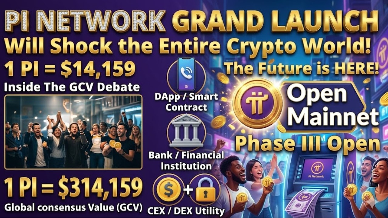 PI NETWORK UPDATE 🔥 GRAND LAUNCH &mdash; MAINNET IS LIVE 1 PI = 314,159 FUTURE OF GLOBAL MONEY?
