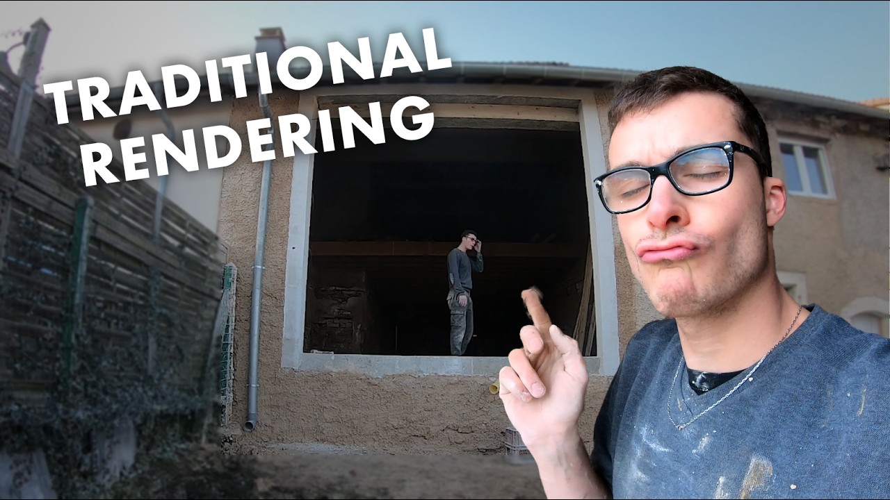 Crépi TRADITIONNEL à la CHAUX et NOUVELLE PORTE - Ep12 -TheFrenchBarn Renovation House Timelapse DIY