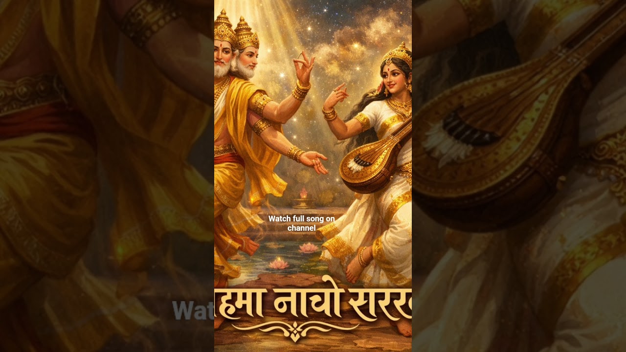 नाचो ब्रह्मा नाचो सरस्वती 🙏✨ #NachoBrahma #BhaktiSong #SaraswatiMata #DivineDance #ReelsVibes #song