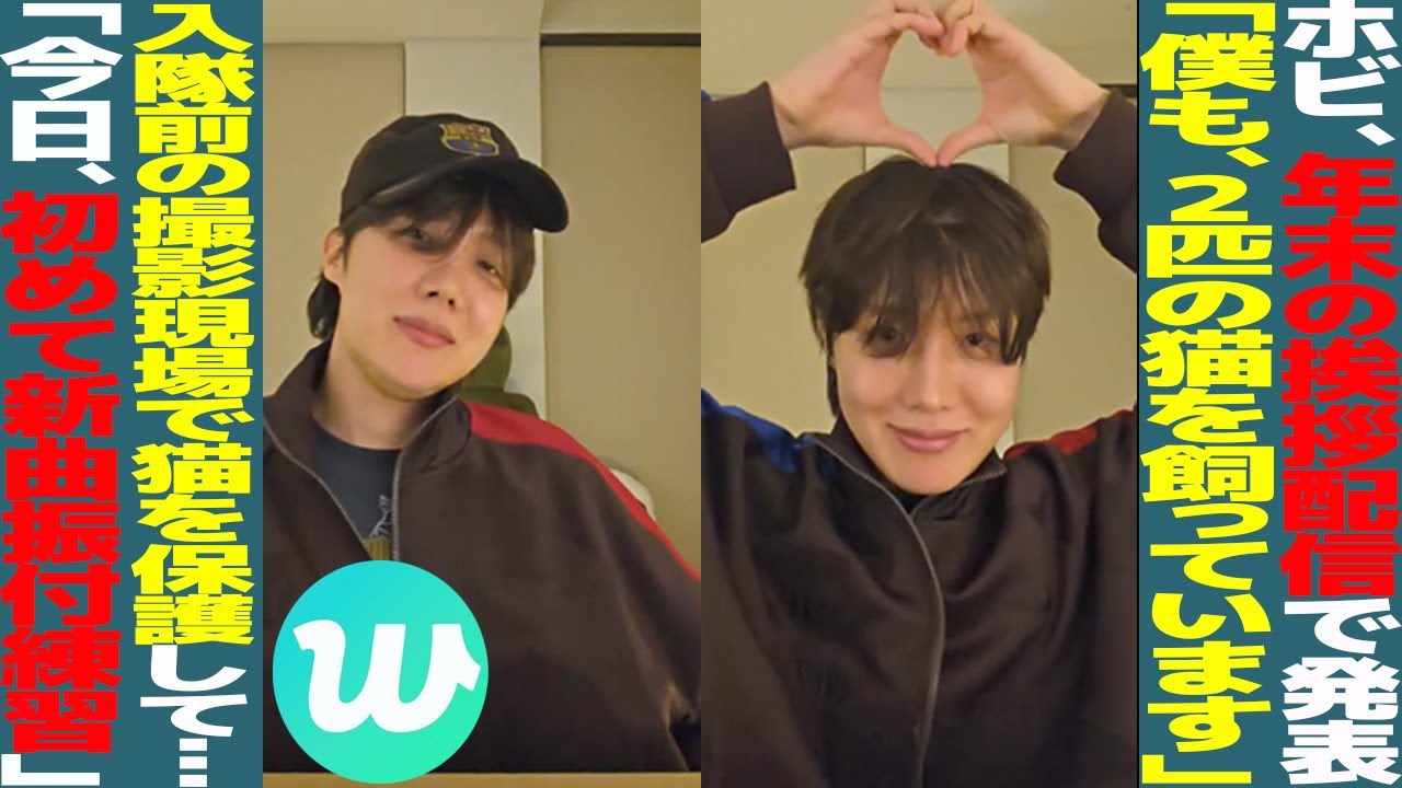 J-HOPE、年末Weverseライブで保護猫2匹を飼ってることを明かす！「目の前の命を見過ごせなかった」【日本語字幕BTS】