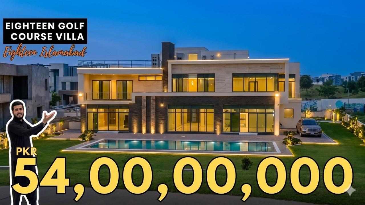 ISLAMABAD'S FIRST 4 KANAL GOLF ⛳ VIEW VILLA with  3-LAYER SECURITY | EIGHTEEN ISLAMABAD