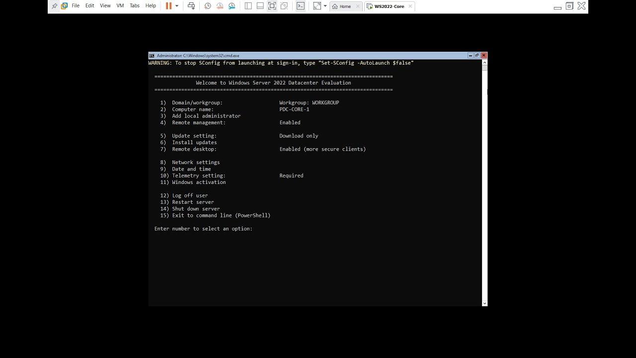 How to Install windows server 2022 CORE Step-by-Step