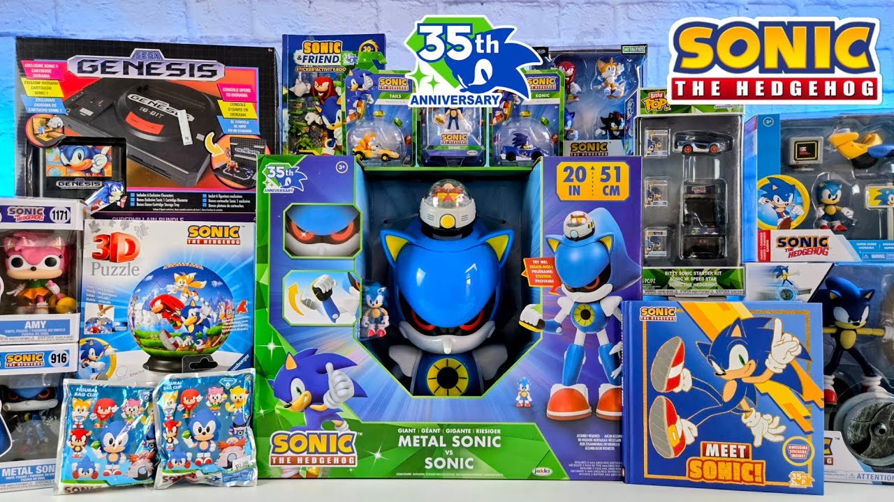 NEW Sonic The Hedgehog 35th Anniversary Toys Unboxing ASMR with Giant Metal Sonic