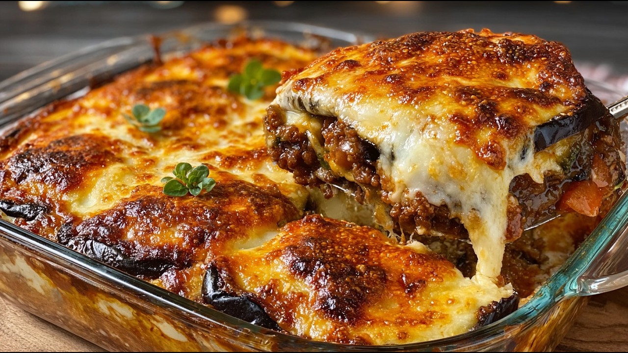 Auberginen, wie du sie noch nie gegessen hast! Auberginenauflauf mit Hackfleisch und Mozzarella!