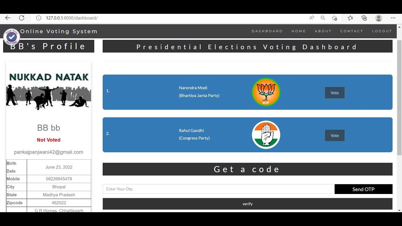 Online Voting System | Python Django Project