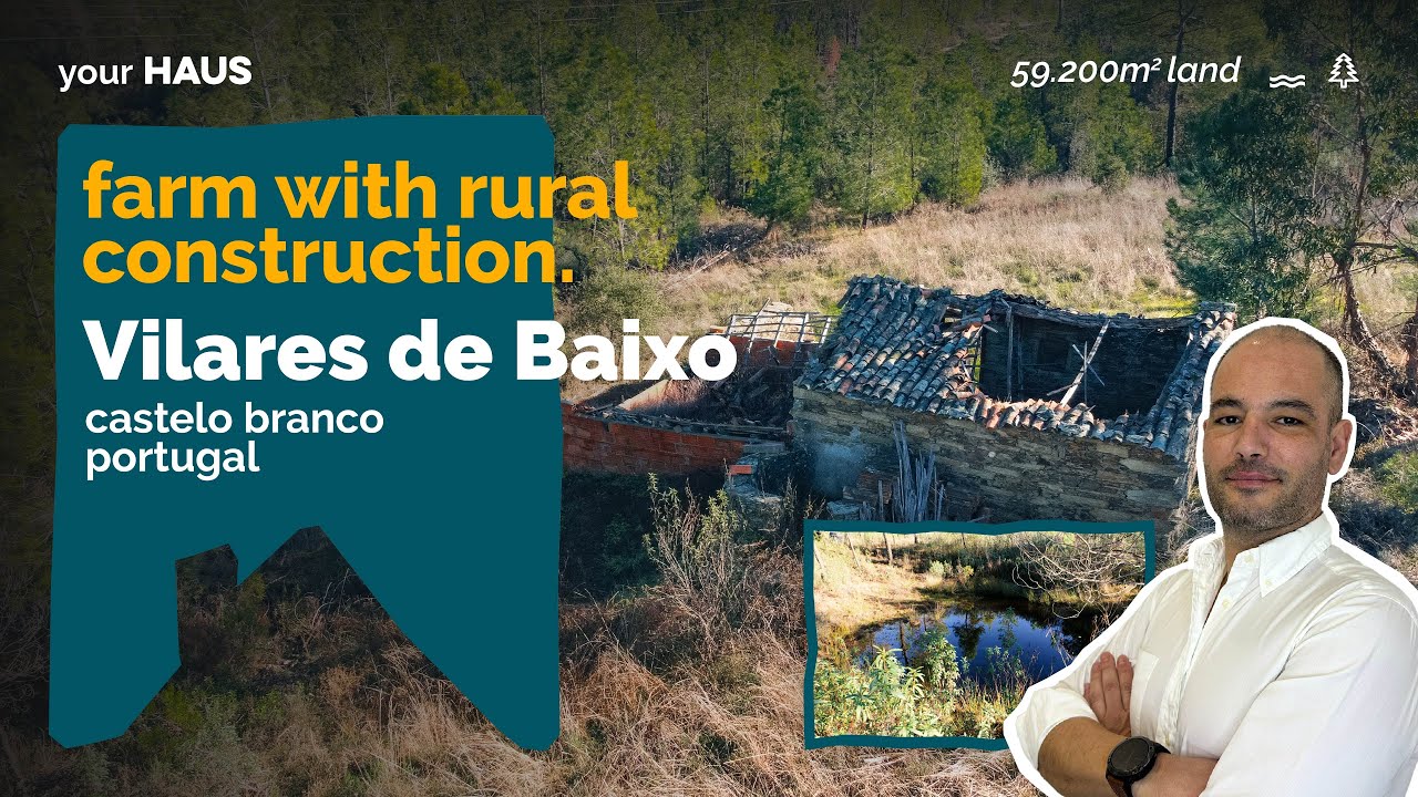 23 500€ 🇵🇹 Farm with 5900m2 / 1.46 acres, abundant water and registered rural building