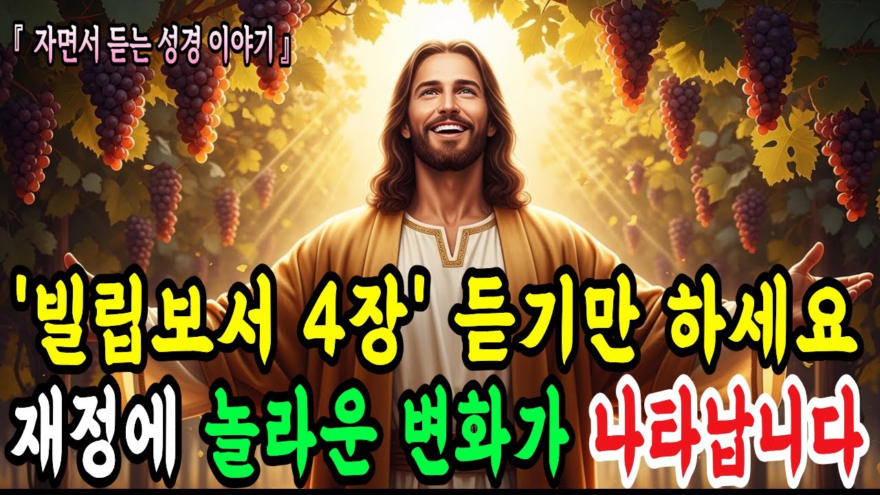 자면서 듣는 빌립보서 4장, 21일 후 마음과 재정에 일어난 놀라운 변화 7가지ㅣ성경말씀ㅣ말씀묵상ㅣ기독교 명언