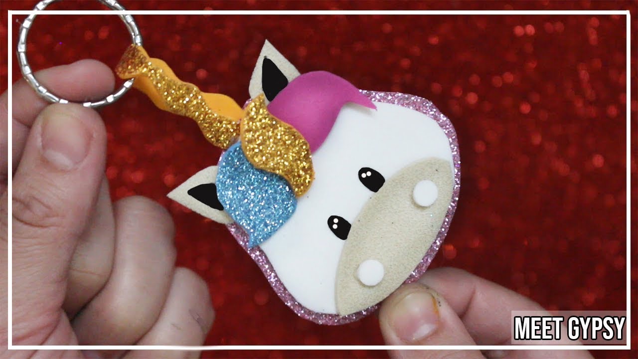 Llavero UNICORNIO GOMA EVA | Chaveiro Unicornio de eva para lembrancinhas | Llavero FOMI unicornio