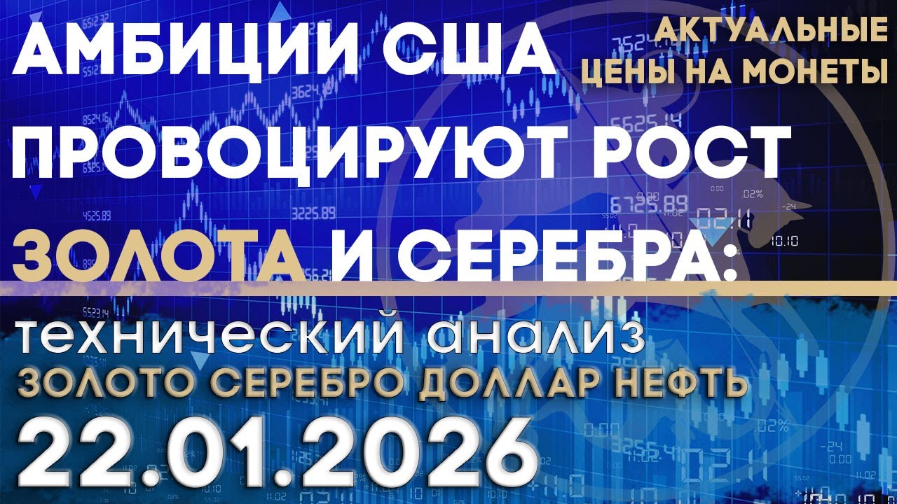 Золото и серебро: Иран и риски в Арктике. Анализ рынка золота, серебра, нефти, доллара 22.01.2026 г