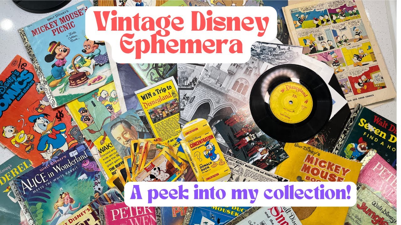Vintage Disney & Disneyland Ephemera | Books, clippings, trading cards and LOTS more!