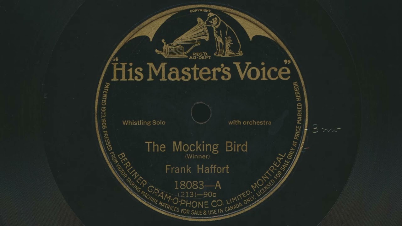 FRANK HAFFORT The Mocking Bird (1905) - 78 RPM Record