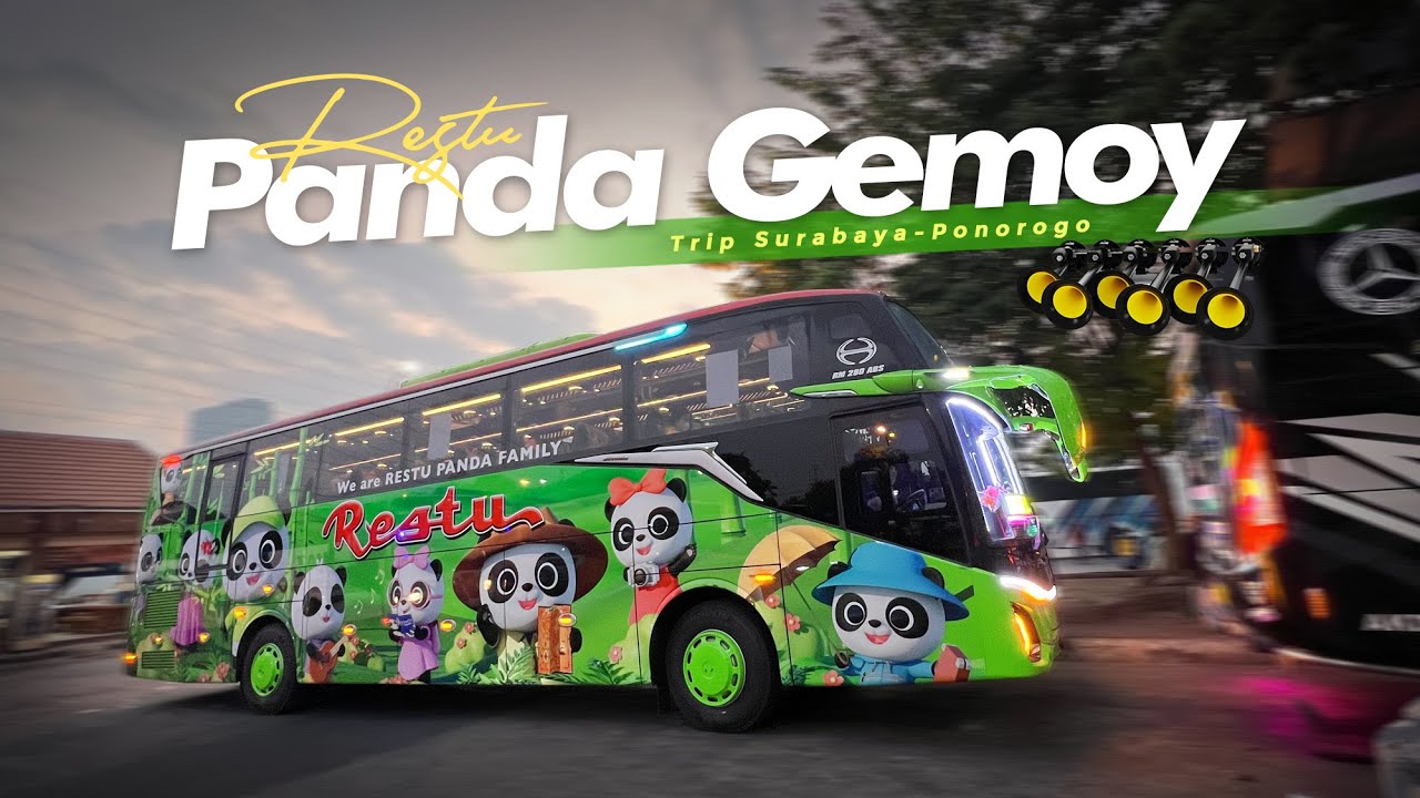 [ LIVERY PALING IMUT ] 😍 UNIT BARU MAKIN NYAMAN !! - Trip RESTU Panda Jetbus 5 Surabaya-Ponorogo